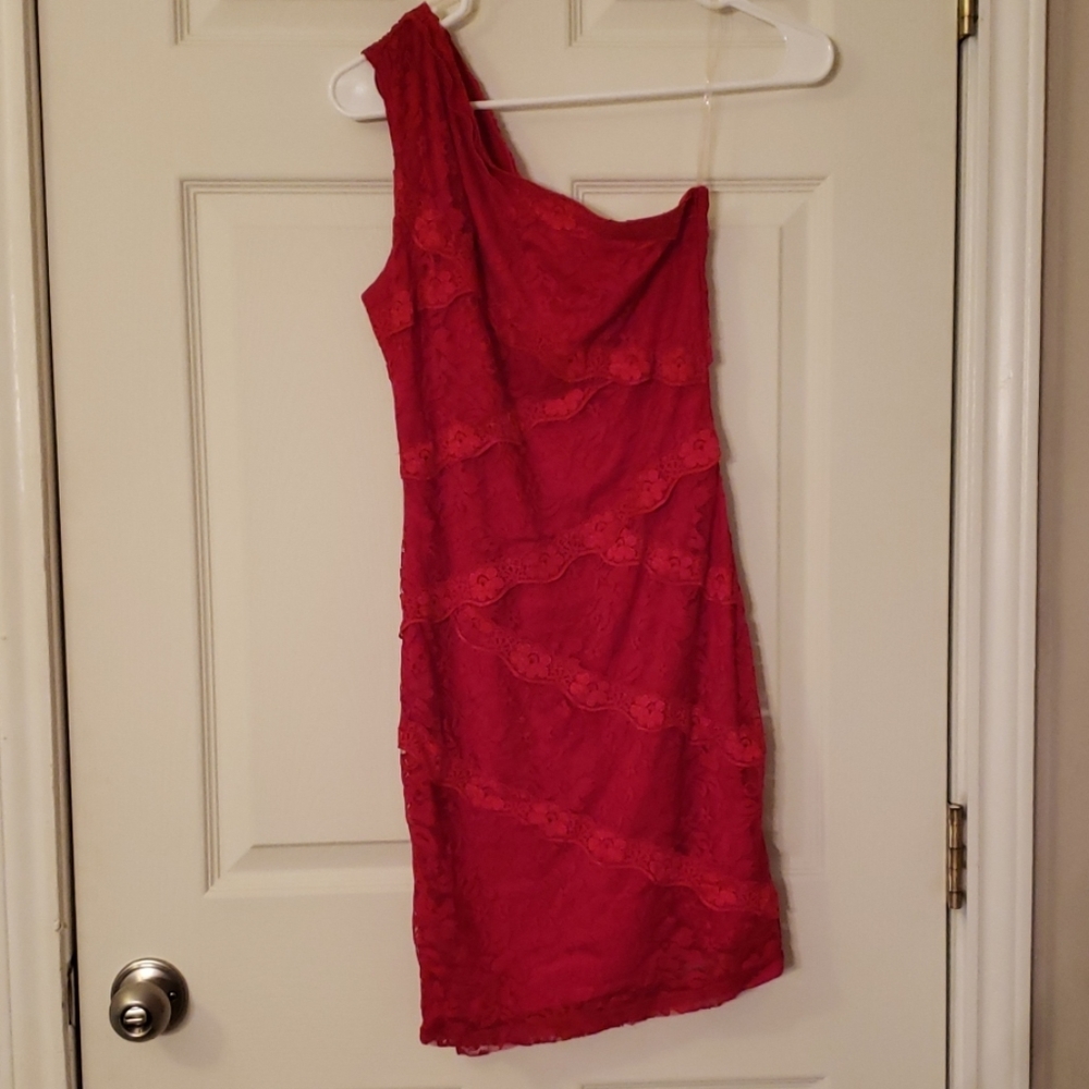 Red party dress